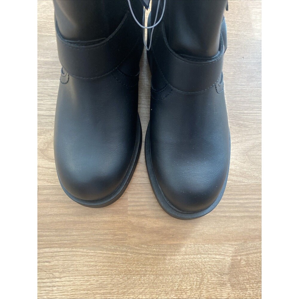 New Universal Thread Women's Connor Harness Buckle Ankle Boots Black 6.5 Wide - Picture 9 of 16